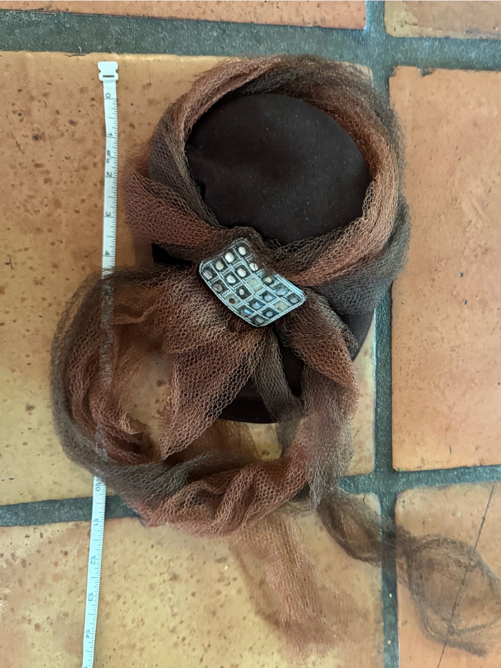 40s Vintage Brown Tilt Hat